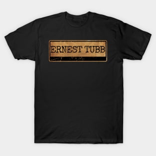 Aliska text black retro - Ernest Tubb T-Shirt